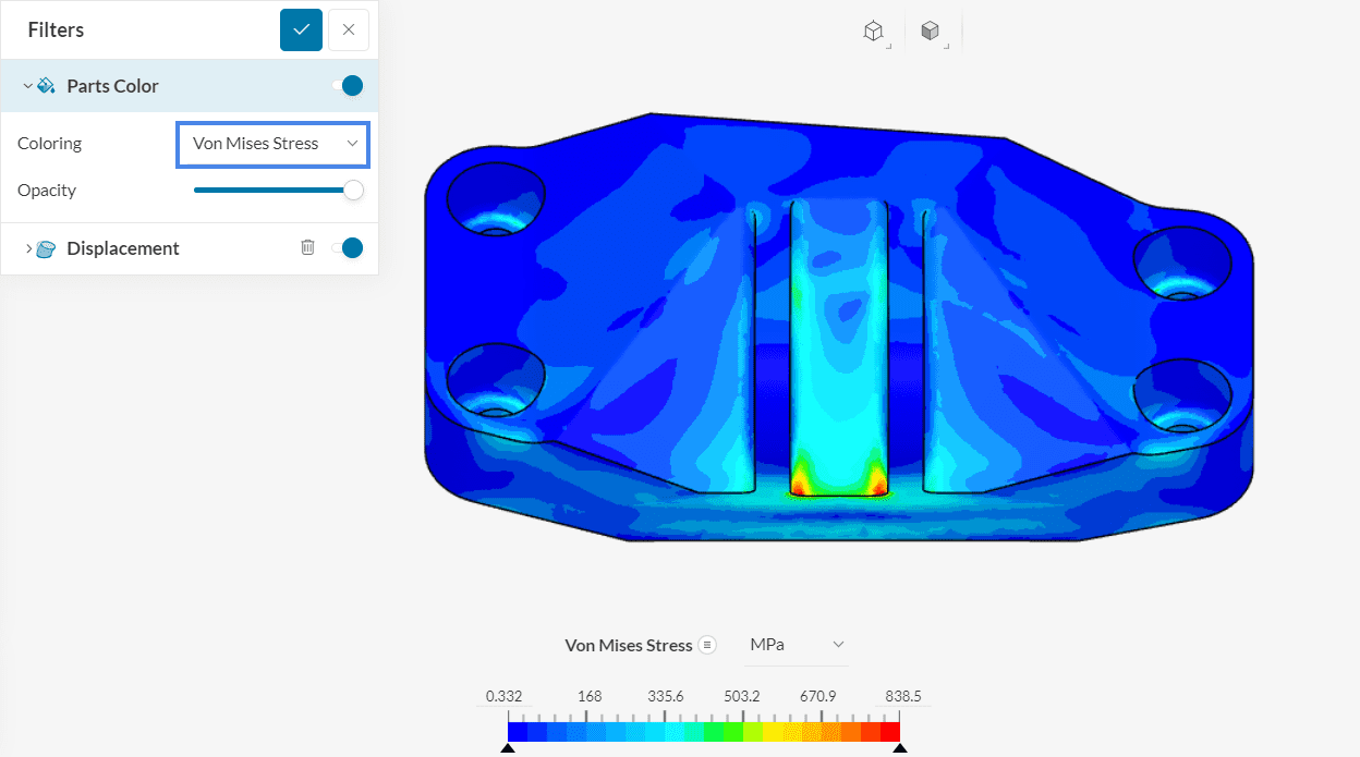 von mises stress bracket