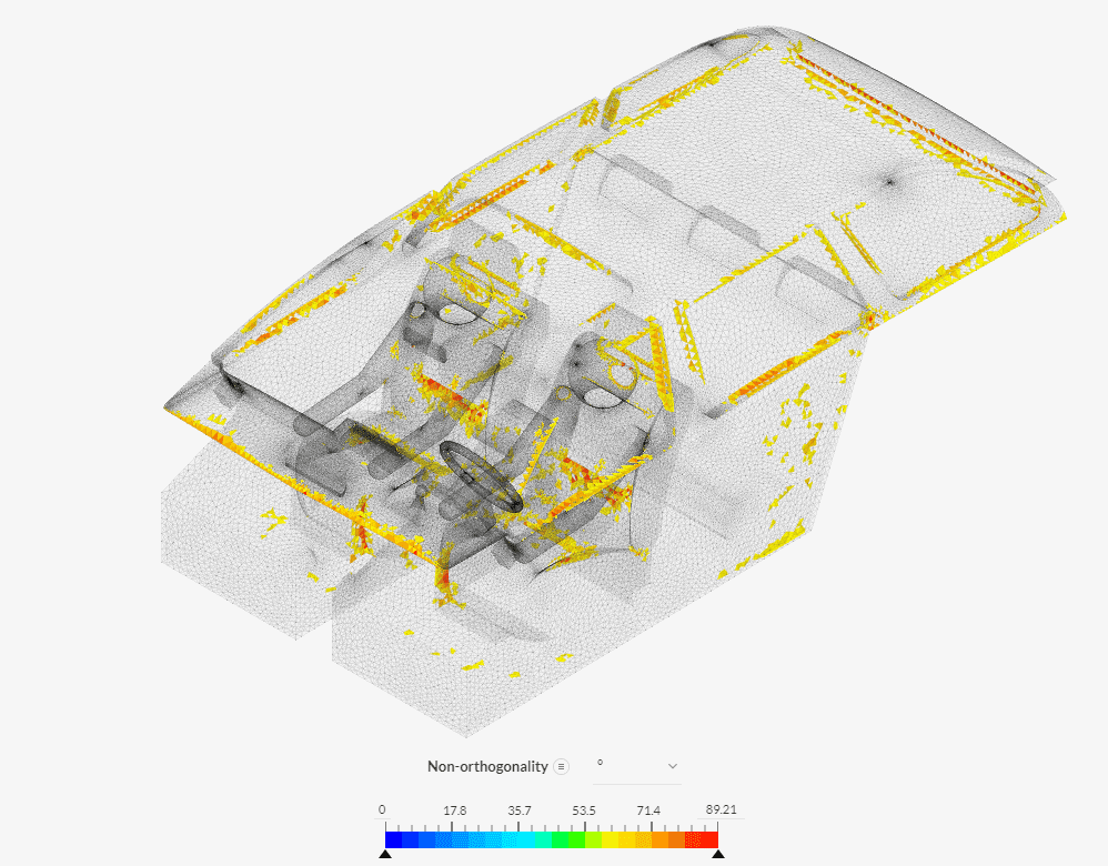 non-orthogonality greater than 60 mesh quality viewer