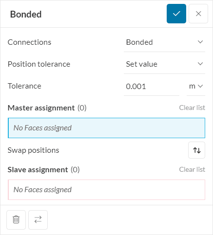 bonded contact ui simscale setup