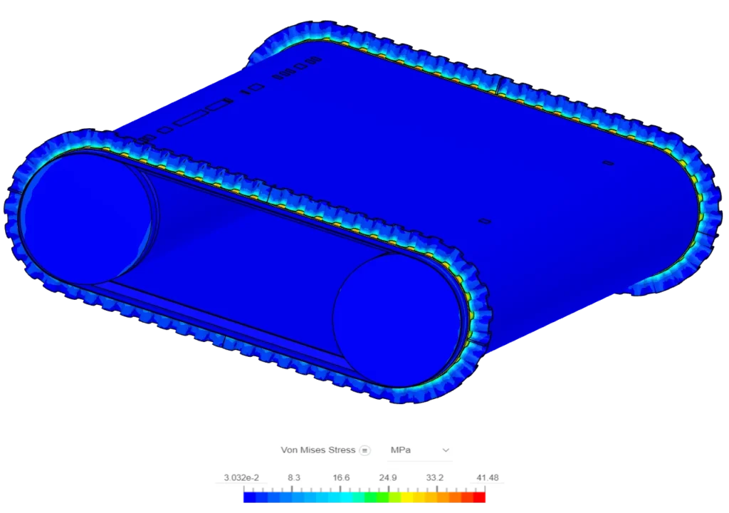 Vale's Project Belt Simulation FEA analysis in SimScale