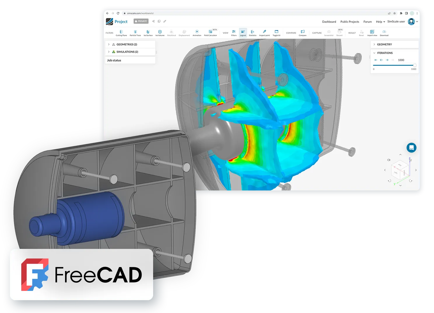 FreeCAD to SimScale workflow