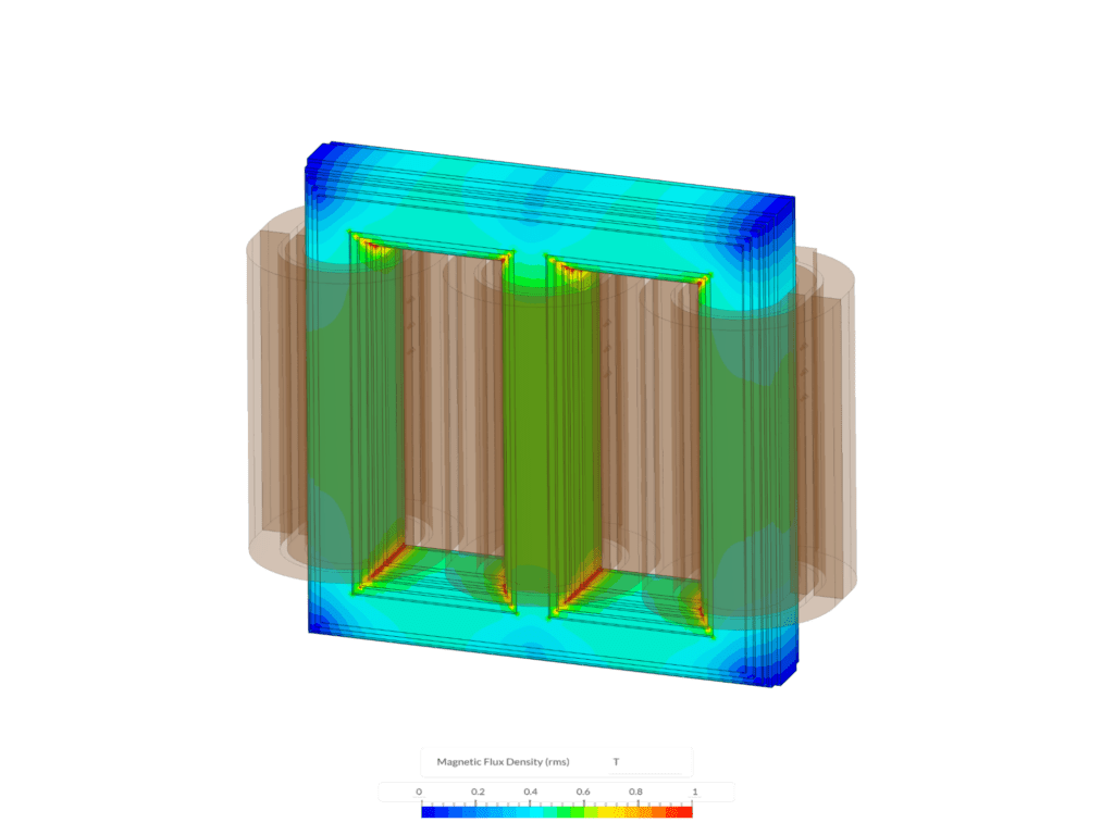 electromagnetic simulation of transformers in SimScale
