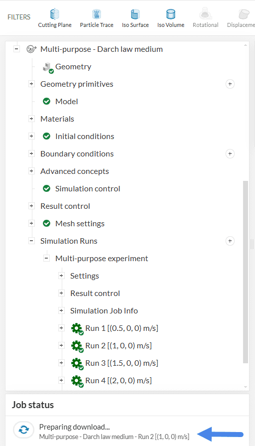 downloading multi-purpose and electromagnetism simulation results in simscale