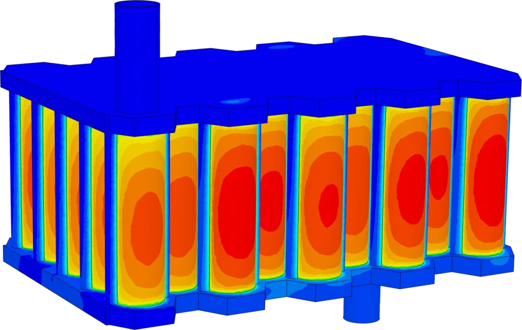 EV battery cooling pack in SimScale