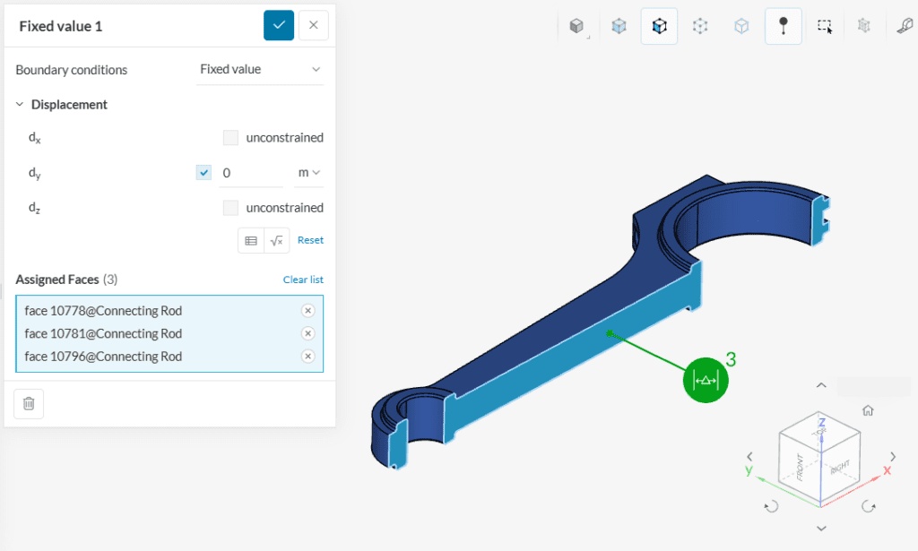 fixed value boundary condition in this case is similar to symmetry plane
