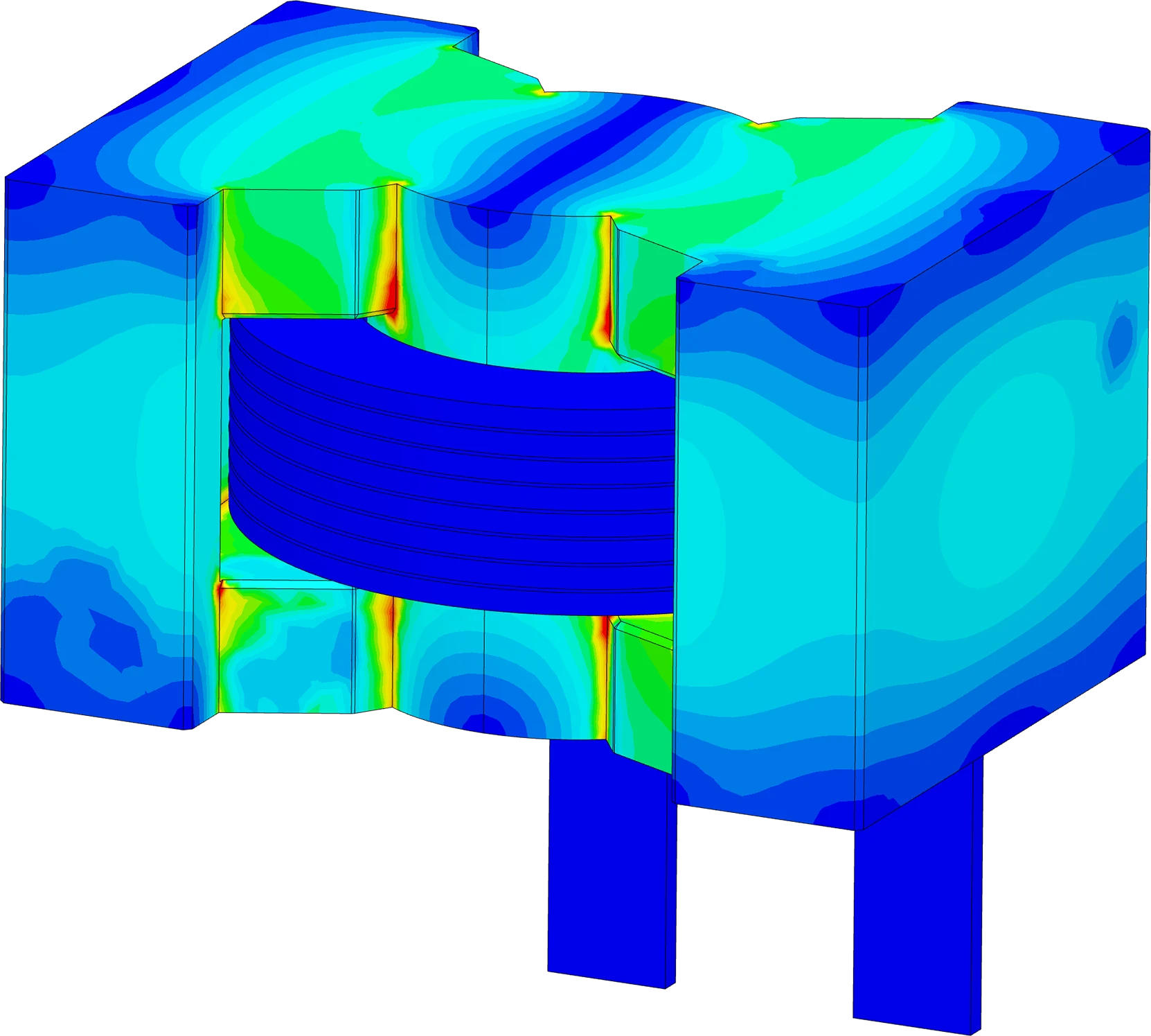 Inverter inductance simulation in SimScale