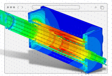 Graphical representation of simulating a solenoid in the browser with SimScale