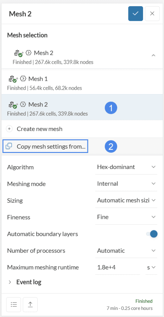 new mesh to add more refinements 