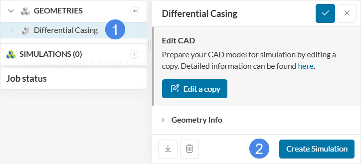 create simulation differential casing thermal simulation