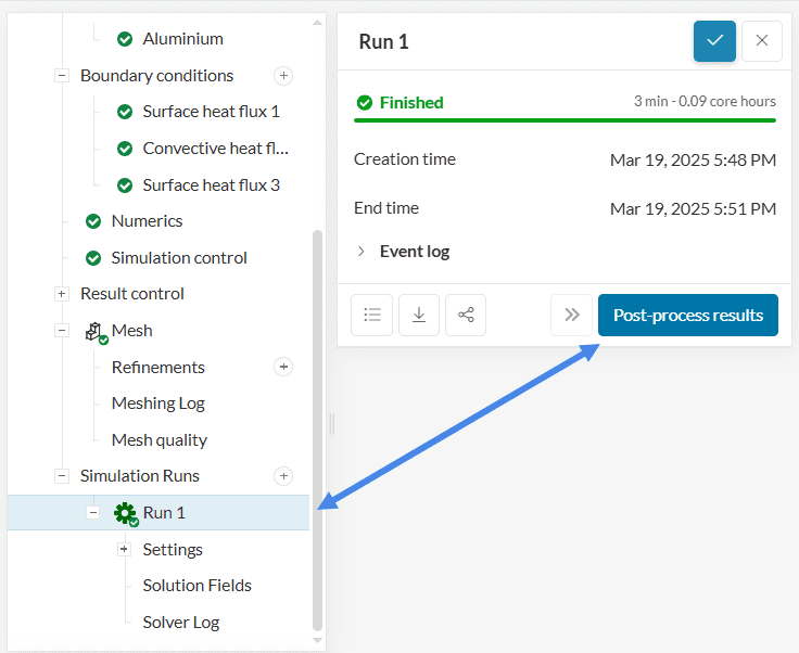 open online post-processor differential casing thermal simulation