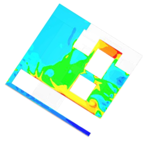 temperature profile simulation of floor 4
