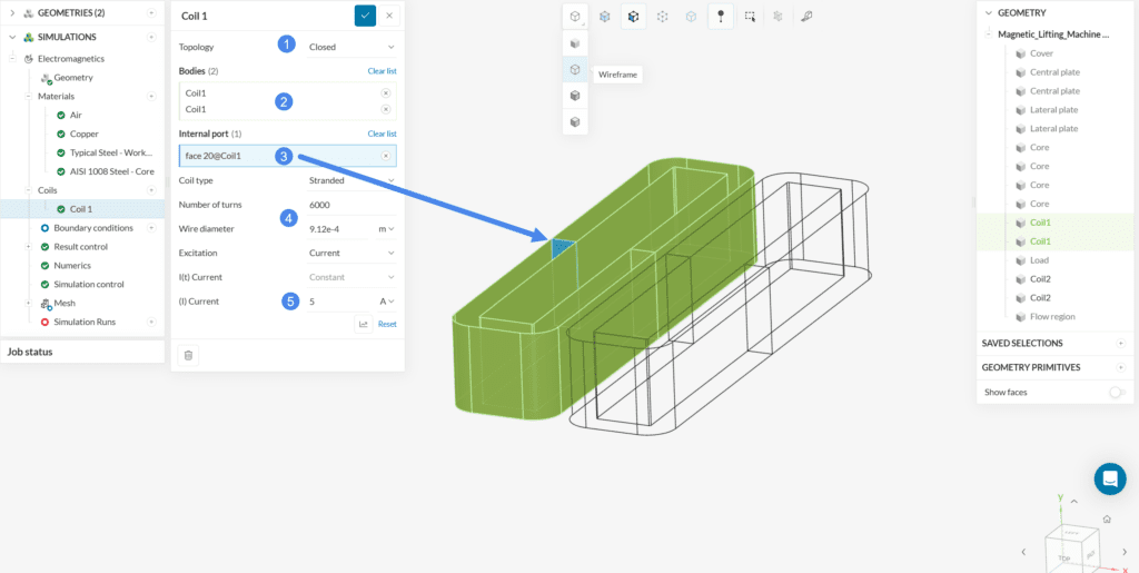 closed coil definition panel