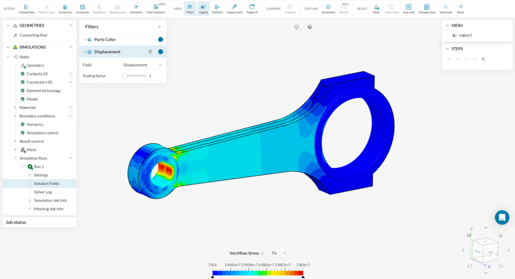 von mises stress evaluation connecting rod