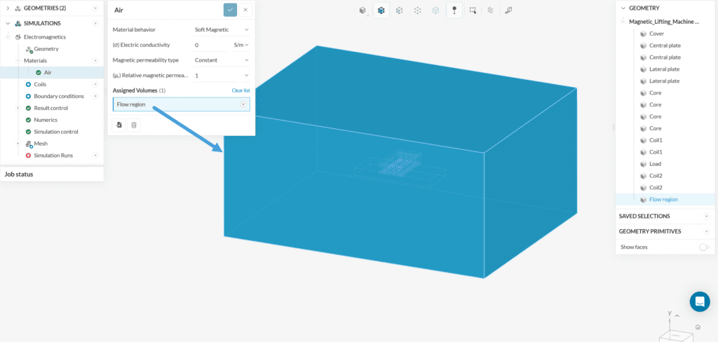 emag assigning air to flow region