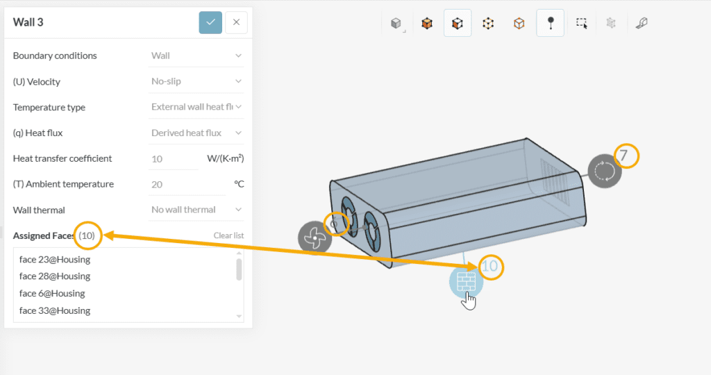 boundary condition visualization accessing settings
