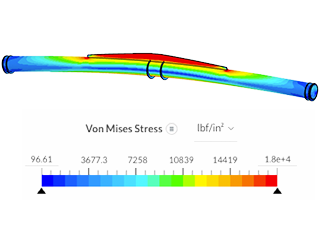 Simulating the stress on a 20ft spreader bar using SimScale  