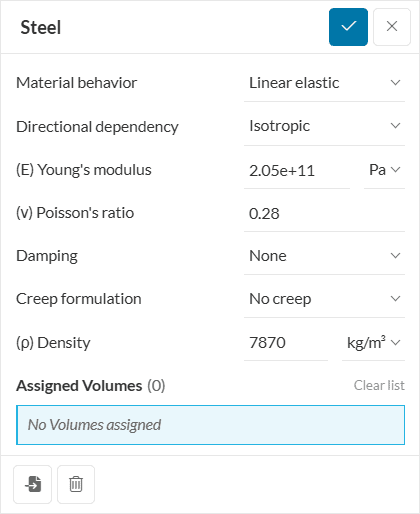 linear elastic material properties