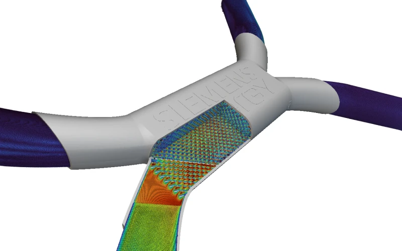 Siemens Energy 3D printed TPMS Heatexchange with SimScale simulations 
