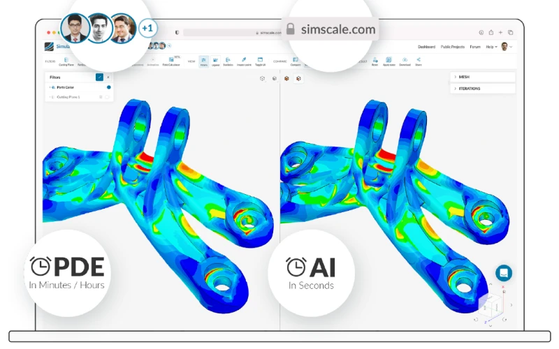 Desktop image showing SimScale AI in use