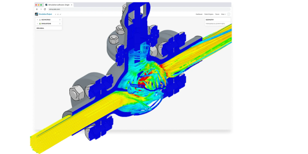 SimScale demonstration of online valve simulation software