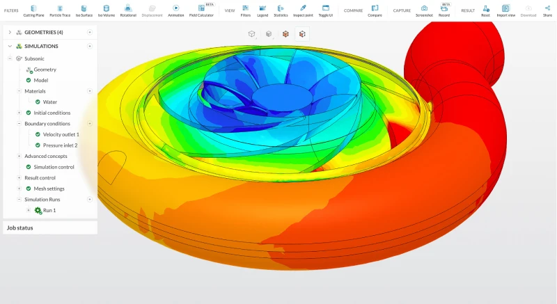 Flow Simulation inside a turbopump