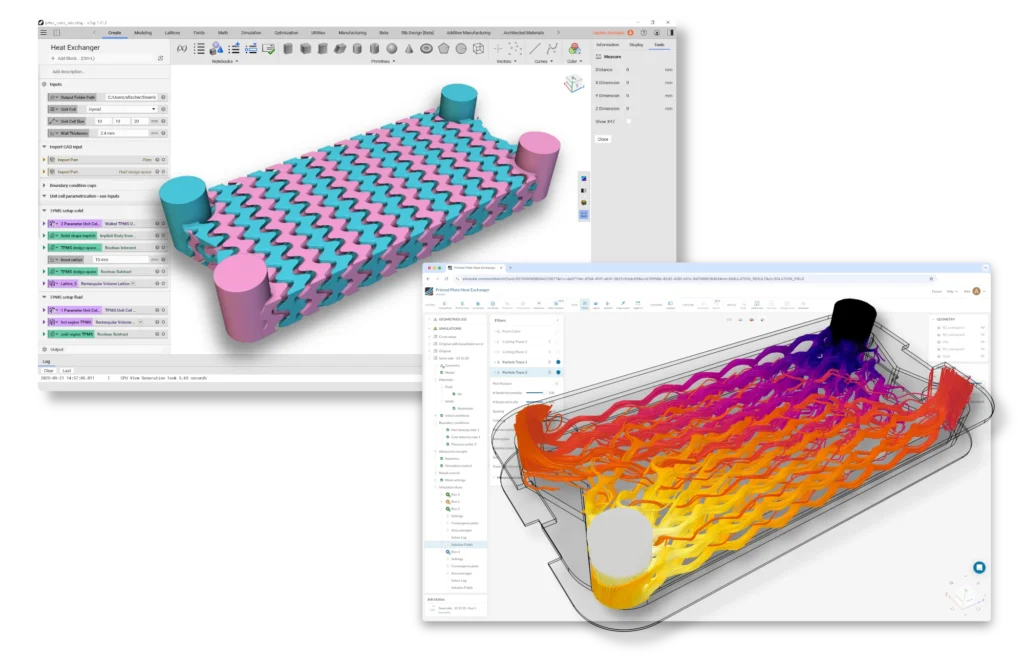 Printed plate heat exchanger modeled in nTop and SimScale