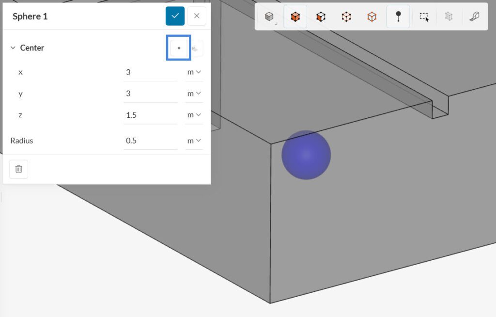 sphere geometry primitive passive scalar car park pick from the viewer