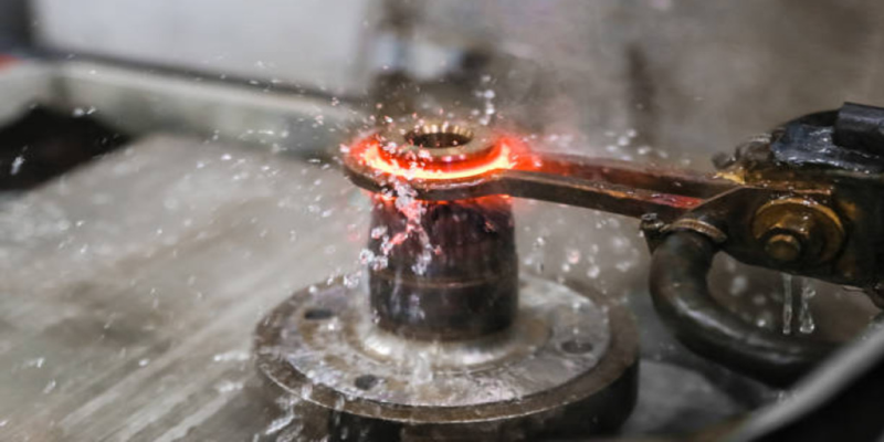 Quenching after induction hardening