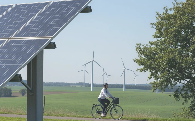 A combined solar and wind farm
