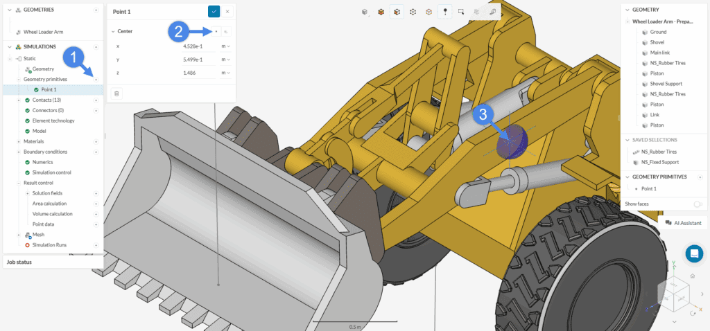 Wheel Loader Arm Design Examples Tutorial: Linear Static Analysis of a Wheel Loader Arm | SimScale