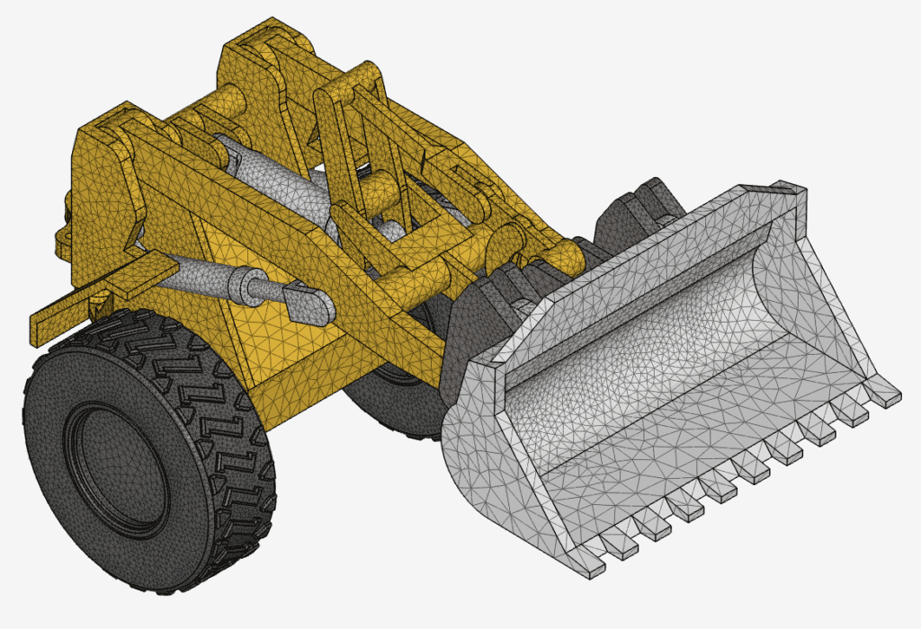 Wheel Loader Arm Design Examples Tutorial: Linear Static Analysis of a Wheel Loader Arm | SimScale