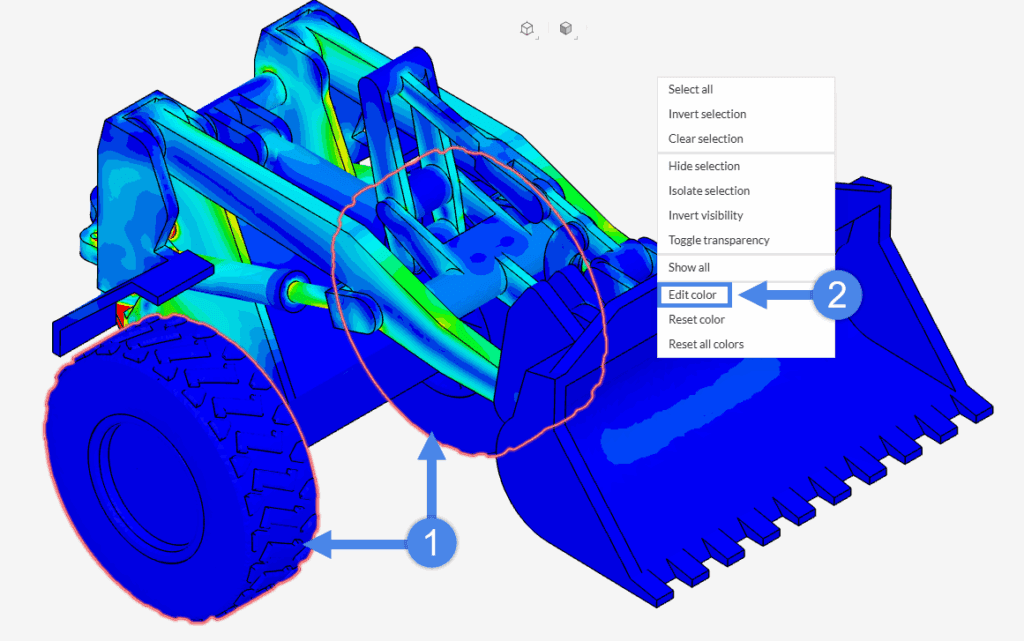 Wheel Loader Arm Design Examples Tutorial: Linear Static Analysis of a Wheel Loader Arm | SimScale