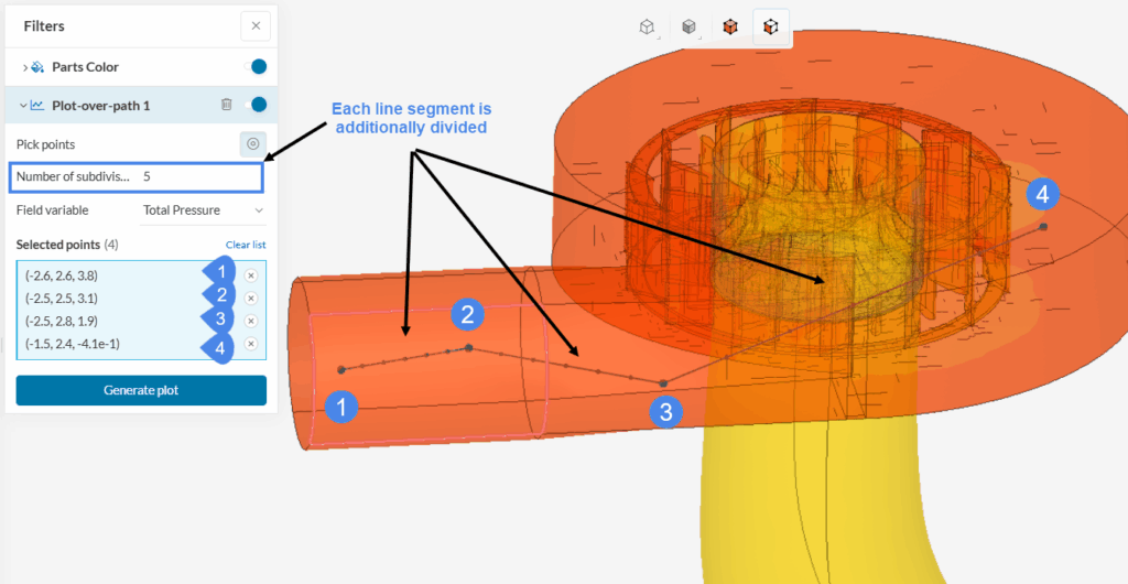 plot over path settings simscale