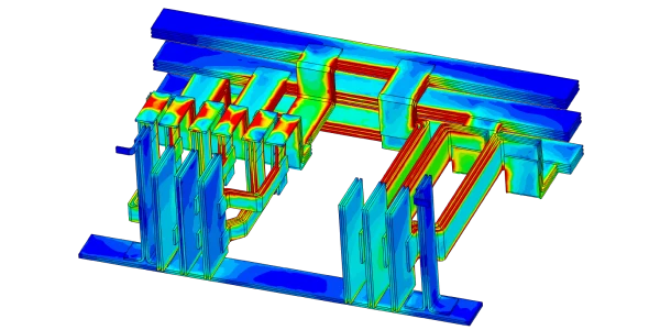 electromagnetic simulation of a busbar