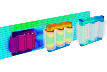Various transformer simulations carried out by SimScale collated into a single view