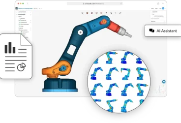 RFQ Automation Represenation with a CAD model, multiple test runs and a report icon