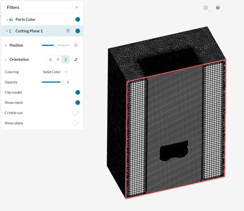 mesh with volume refinement