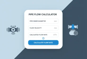Pipe Flow Rate Calculator representation graphic
