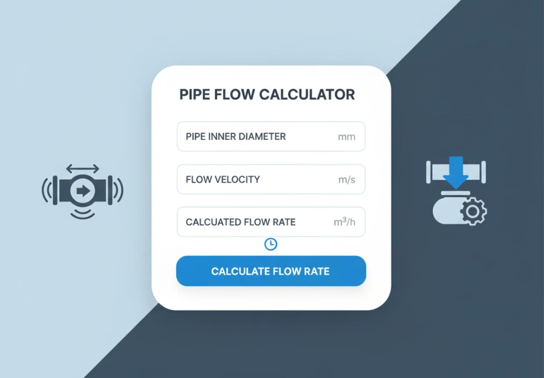 Simple Online Pipe Flow Rate Calculator & Formula