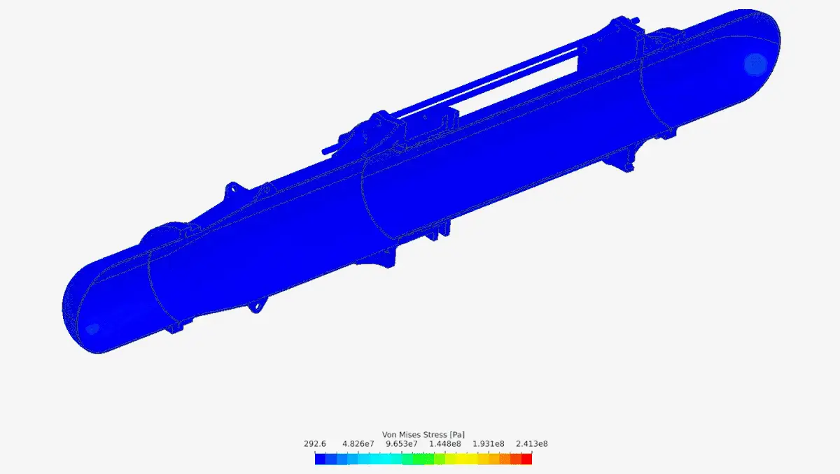 Animation showing stress development in the moving expansion joint