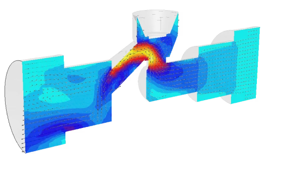 Fluid Flow Simulation through a solenoid valve