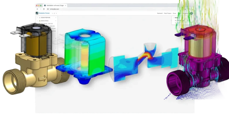SimScale solenoid simulation software demonstration