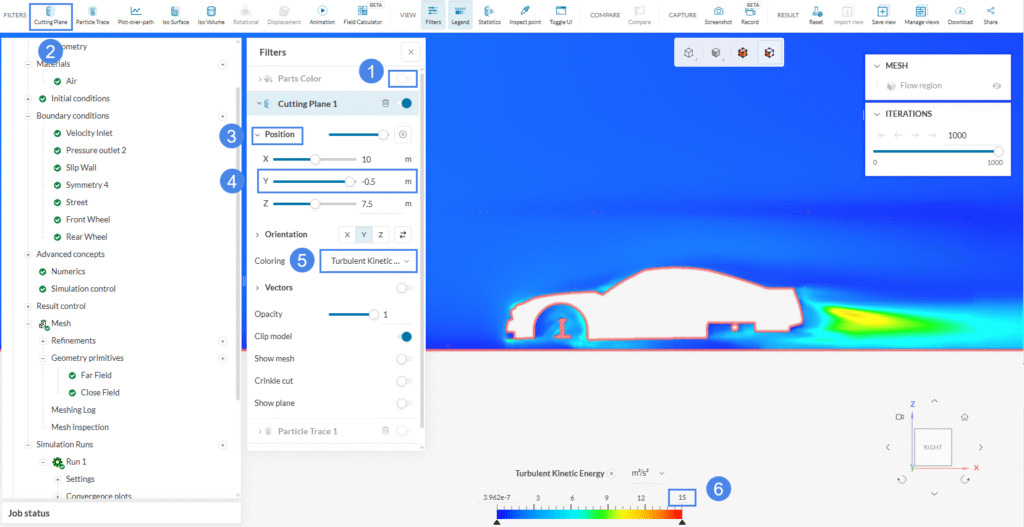 turbulent kinetic energy visualization