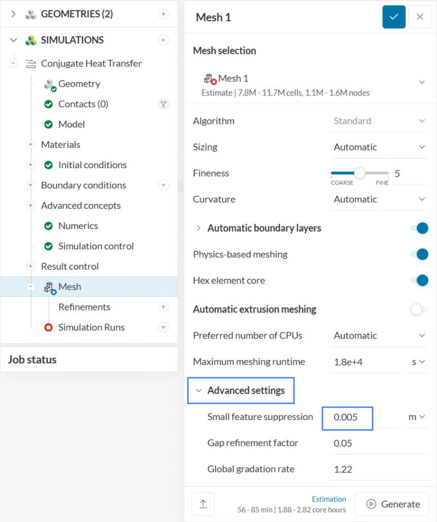 mesh settings theater