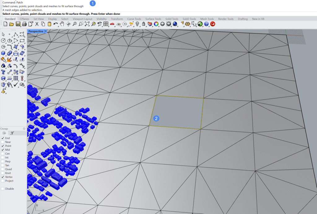 patch command rhino close holes