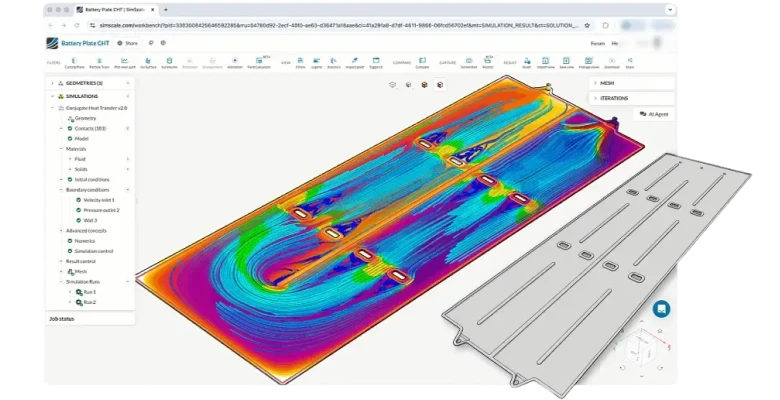 Cold plate design and simulation within the SimScale platform