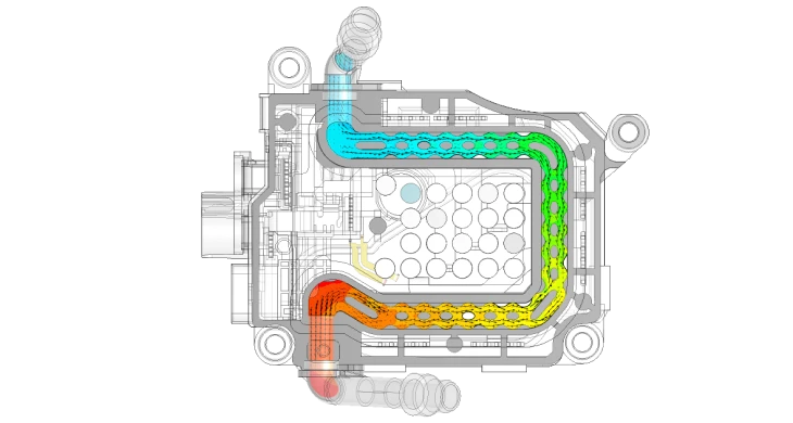 pressure drop analysis on a cold plate