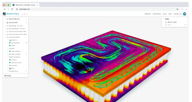 Cold plate simulation in your browser with SimScale