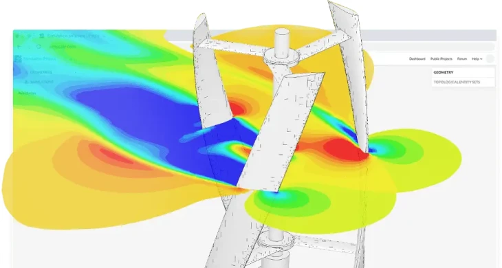 Wind turbine simulation — blade aerodynamics and wake interaction analysis for wind farm design