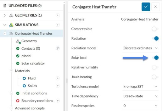 Solar Load | Simulation Setup | SimScale Documentation